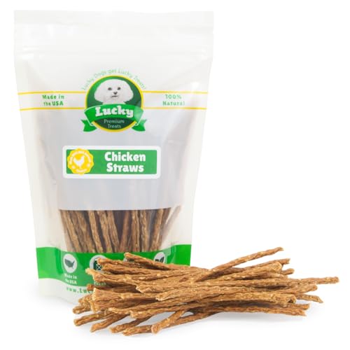 Lucky Premium Treats Chicken Jerky Straws Dog Treats