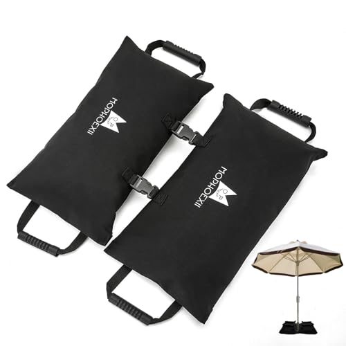 MOPHOEXII Umbrella Base Weight 2-Pack 45LBS Sand Bags for Weight Heavy-Duty Fillable Weight Bags to Hold Things Down Patio Furniture Weights for Patio & Cantilever Umbrella Stands(Without Sand)