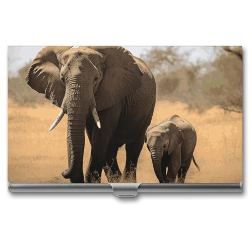 Porte-cartes de visite en métal pour homme et femme étui rigide chat blanc