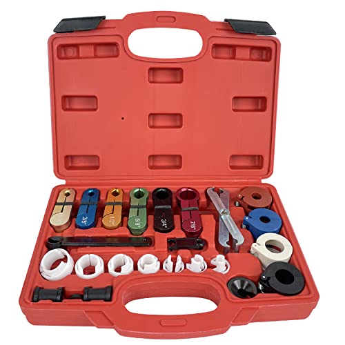 Sutekus Master Quick Disconnect Tool Kit Fuel Line Disconnect Tools for A/C Fuel Line Transmission Oil Cooler Line On Ford GM Chevy More