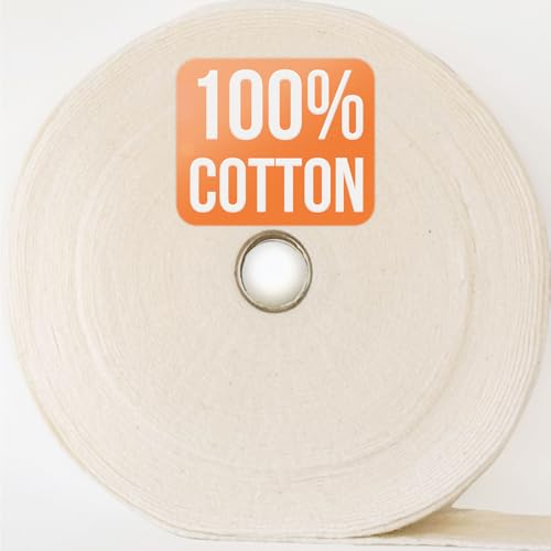 100% Cotton Batting Strips for Jelly Roll Rugs - 2.25 Inch x 50 Yards Pre-Cut Natural Cotton Batting Strips for Quilters Rug Makers & Handmade Gifts