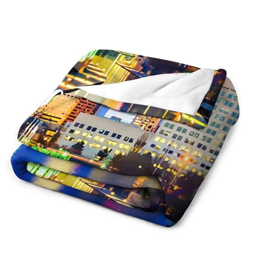Couverture de lit en peluche Skyline plaid Indianapolis doux - 4