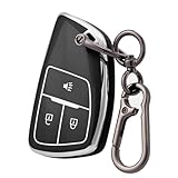 CHATYYD for Chevy Key fob Cover with Keychain,Soft TPU Car Key Cover Case for 2021-2025 Chevrolet Colorado Tahoe Silverado 1500 GMC Yukon Sierra Buick Encore(3 Buttons)