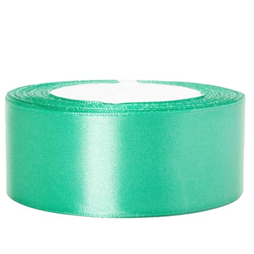 Image of ATRBB 25 Yards 1-1 /2 inch Wide Satin Ribbon Perfect for Wedding,Handmade Bows and Gift Wrapping(Jungle Green)