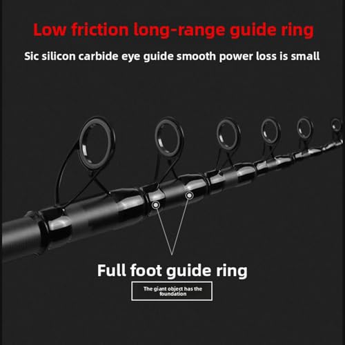 Telescopic Fishing Rod and Reel Combination, 240 Cm Carbon Fiber Rod, Adult Foldable Fishing Rod Suitable for Freshwater and Salt Water - image 5