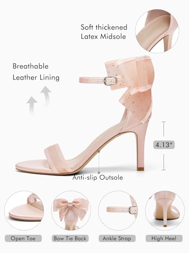 Image of Coutgo Women's Open Toe Ankle Strap High Heel Sandals