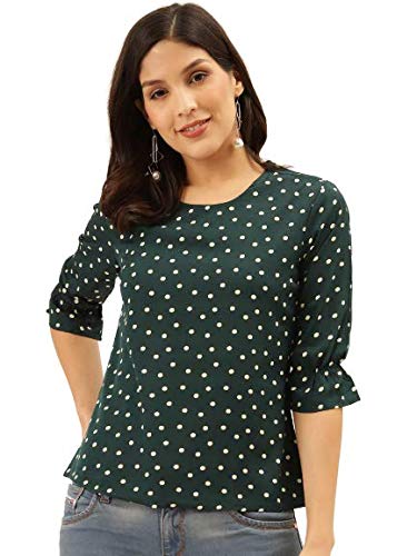Image of Style Quotient Women Abstract Printed Polyester Smart Casual Top