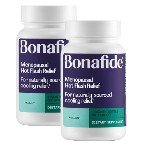 Bonafide Naturally Sourced Cooling Relief for Hot Flashes & Night Sweats Relizen Hormone-Free Clinically Studied Formula with a Proprietary Blend of Four Swedish Botanicals 2-Month Supply