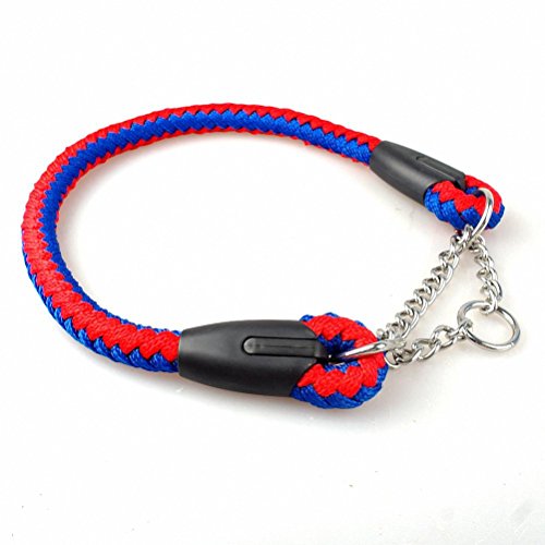 Kuntrona Braided Rope Dog Choke Collar Dog Training Collars 22-26