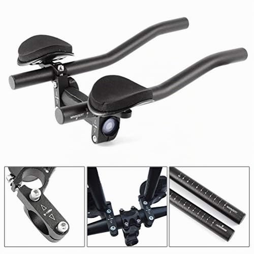 Manubrio Bici, Manubrio Bicicletta TT con Attrezzo Chiave Triathlon Aero Bar Manubrio Riposo Ciclismo per Mountain Bike Bici da Strada