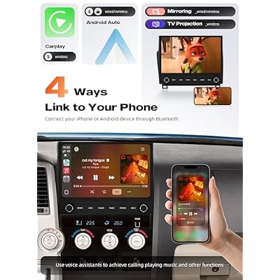 Dasaita 11.6 Car Stereo for Toyota Tundra 2007-2013, 6GB+64GB, Android 13 Head Unit, Wireless CarPlay & Android Auto, 20001200 QLED Touch Screen, 4G LTE/5G WiFi, Plug & Play Upgrade