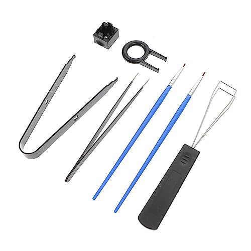 CONGARTENO Mechanical Keyboard Puller Kit Brush and Tweezers for Cleaning Gamers and PC Enthusiasts Ergonomic Design for Easy Use Random Color