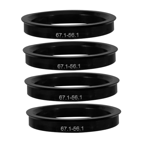 Parliky 4 Piezas Anillos de Centrado para Cubo de Rueda Anillos Centradores de Plástico Duraderos Adaptadores de Aro Central para Vehículo Reemplazo para Conducción Suave