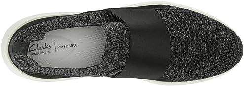 Clarks Women's Un Rio Sneaker, Black Knit, 8 Wide | Image 4
