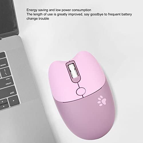 Ratón inalámbrico portátil morado compatible con PC Windows y Mac OS X 2