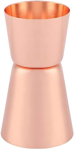Miniatura 6 de Double Jigger para barmen, taza medidora japonesa de cóctel de 0.5 onzas, 1 onza para bar, hogar, cocina (oro rosa)