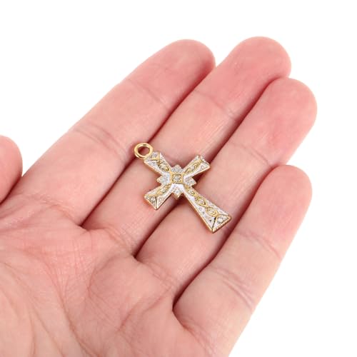 Cruz de acero inoxidable que no se oscurece para collares duraderos PRETYZOOM 5