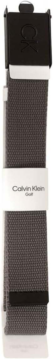 Calvin Klein Men's CK Monogram Matt Buckle Cut To Fit One Size Golf Belt