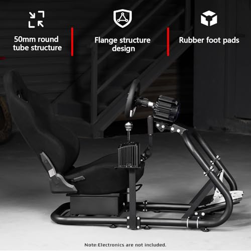Image of Dardoo Racing Simulator Cockpit Frame with Black Seat for 12Nm Direct Drive