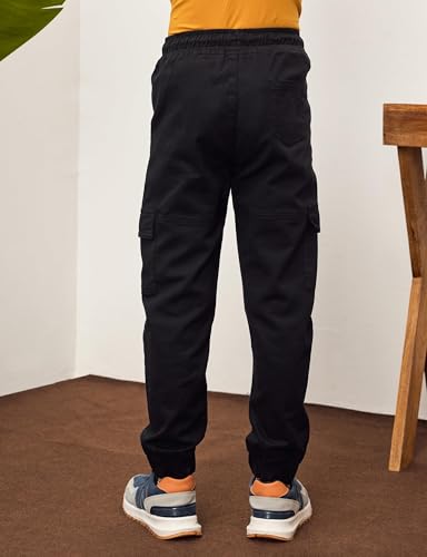 Image of Amazon Brand - Symbol Boy's Cotton Cargo Jogger | Elasticated Waistband and Cuff | Stretchable | Age 2-14 Years