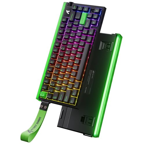Image of ATTACK SHARK R85 HE Rapid Trigger Keyboard Magnetic Switch with Custom Lightbox, 75% Wired Mechanical Keyboard, 8KHz Polling Rate, 0.005mm RT Accuracy, Support RT /Snap Tap /DKS /MT /TGL-Fluorescent Green
