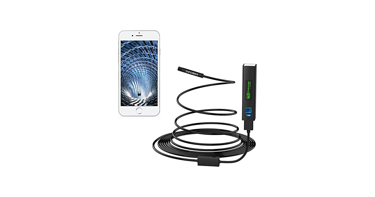 Pancellent 1200p WiFi Endoscope Snake Inspection Camera (16.5ft) only