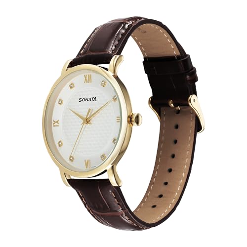 Image of Sonata Festive Quartz Analog White Dial Watch for Men