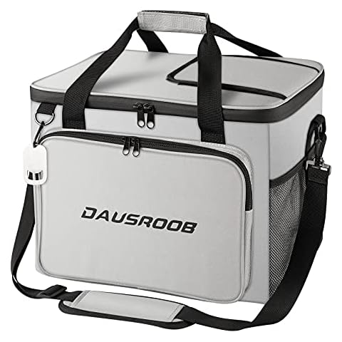 32L Large Cooler Bag Insulated Picnic Bag Collapsible Large Lunch Bag, 50 Can Leakproof Soft-Side Cooler Portable Tote with Quick Access Hatch Fit for Camping/Shopping/BBQ/Family Outdoor Activities Cover