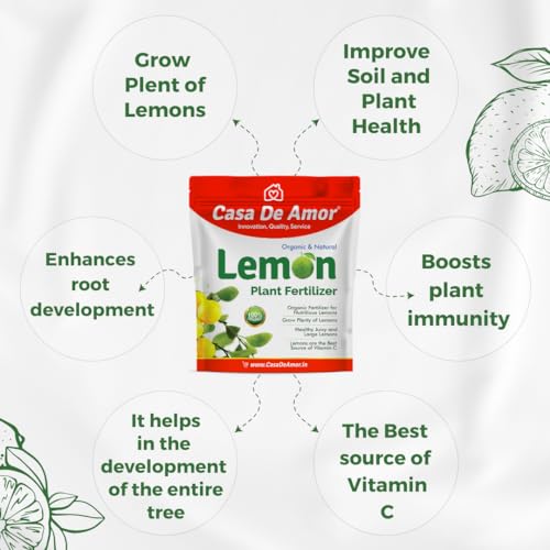Image of Casa De Amor Lemon Plant Organic Fertilizer for Citrus and Lemon Tree Growth and Fruit Yield | Indoor & Outdoor Gardening | 5 kg