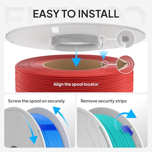 Image of ELEGOO PLA Basic Filament with Reusable Spool Sunflower Yellow 1KG, 1.75mm PLA 3D Printing Filament 2.2lbs High Dimensional Accuracy, Easy Installation Detachable Spool Fits for Most 3D Printers