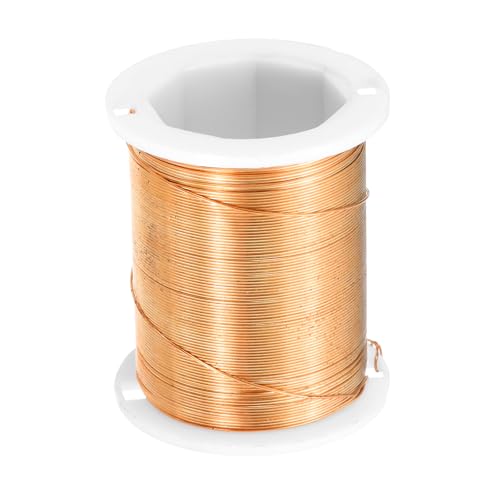 sourcing map 26 Gauge Copper Wires for Jewelry Making, 1 Roll 22m Craft Tarnish Resistant Beading Wire for Gardening, Electroculture, Beading, DIY Artwork (Copper Tone)