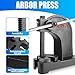 1-Ton Arbor Press, Cast Iron Hand Press, Bench Mount Metalworking Bearing Press with 5.5 Inches Reversible Ram & Steel Anvil, Bearing Press Tool for Punching, Stamping, Bending