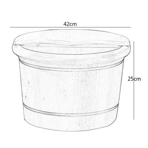 Balde de Madera para Spa y Masaje de Pies con Tapa miniatura 3