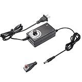 Scpopfer Ajustable Power Supply 100-240V AC to DC 3-12V 2A 24W Low Voltage Speed Control Transformer Dimmer Converter for Dimmable LED Strip CCTV Security Camera