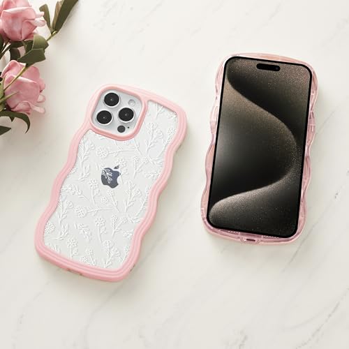 Protection iPhone 16 Pro silicone souple transparent antichoc motif fleurs