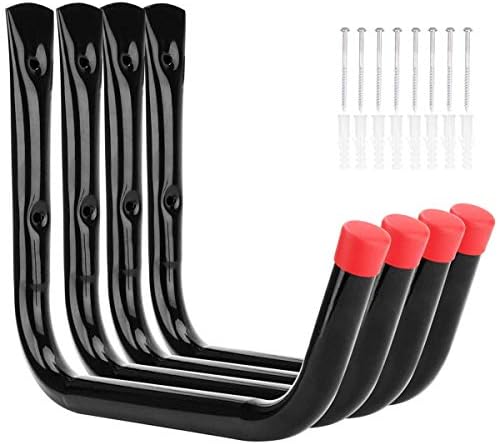 Vahodegn Heavy Duty Garage Storage Hooks,15Inch Jumbo Arm Kayak Wall Hangers 100 LB Capacity, Steel Canoe Rack for Outdoor or Indoor
