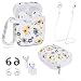 Airpods Case - Airspo 7 in 1 Airpods Accessories Set Compatible with Airpods 1 & 2 Protective Silicone Cover Floral Print Cute Case (White+Yellow Flower)