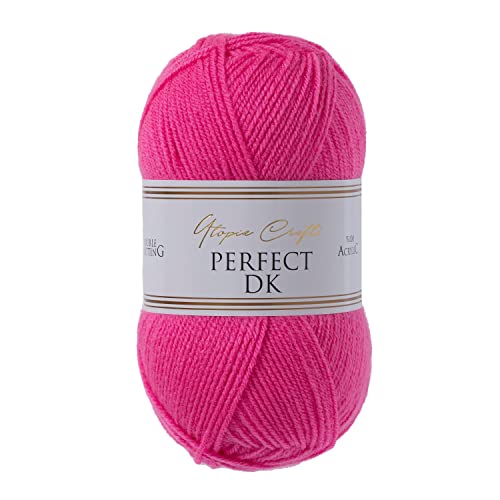 Utopia Crafts DK Double Knitting Yarn 100g (Raspberry Rose)