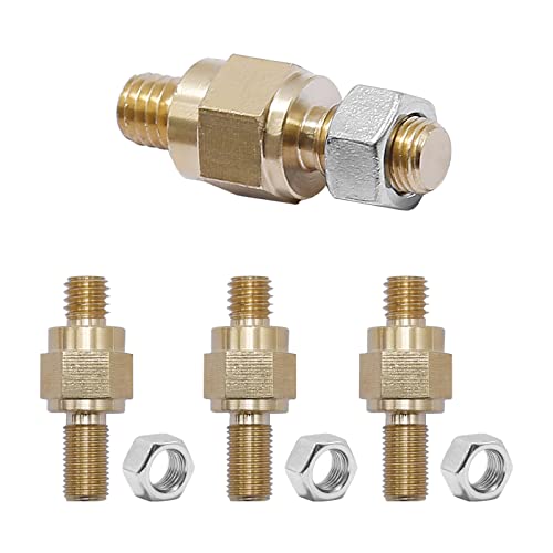 Parafusos extensores de terminal de bateria lateral Hoypeyfiy 3/8-16 em latão – Pacote com 4
