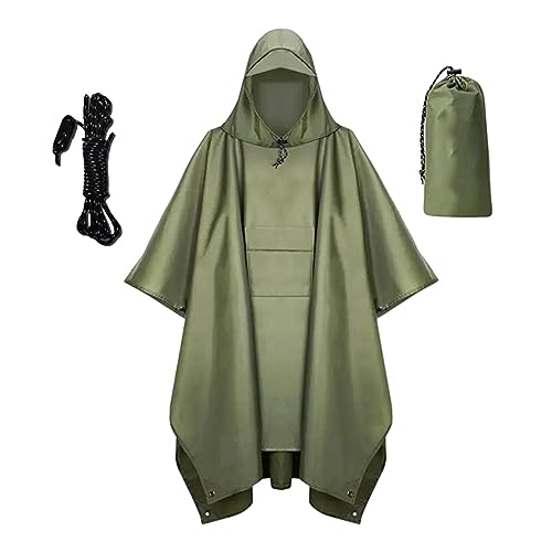 Poncho de chuva com capuz adulto Poncho pulôver com capuz de cordão manga longa jaqueta de chuva cap