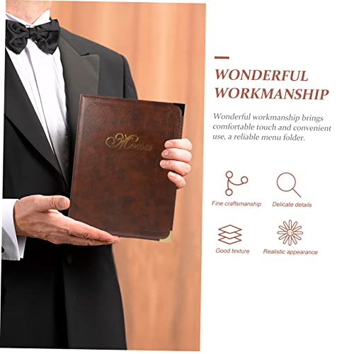 Classeur de menu A4 en cuir Hemobllo pour restaurant