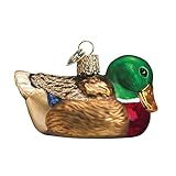 Old World Christmas Ornaments: Mallard Glass Blown Ornaments for Christmas Tree (16017)