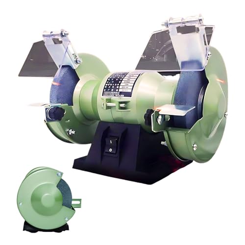 Amoladora De Banco Profesional 120w/200w Con Amoladora Con Cubierta, Pulidora Multifunción, Afilador De Cuchillos Eléctrico Para Seguridad Y Uso Doméstico(5in)