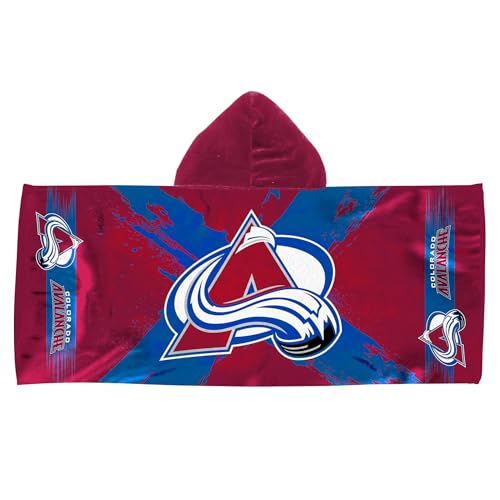 Northwest Colorado Avalanche NHL Cross Out Youth Hooded Micro Fiber Towel 22 x 51 Inches