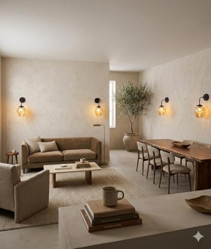 Image of Amber Glo Wall Light Decorative Indoor Wall Lamp for Bedroom Living Room Hallway Drawing Room Decor Without Bulb