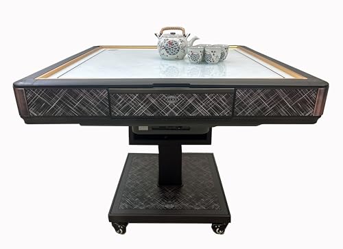 Mesa automática ultrafina de Mahjong con tapa dura y ruedas miniatura 3