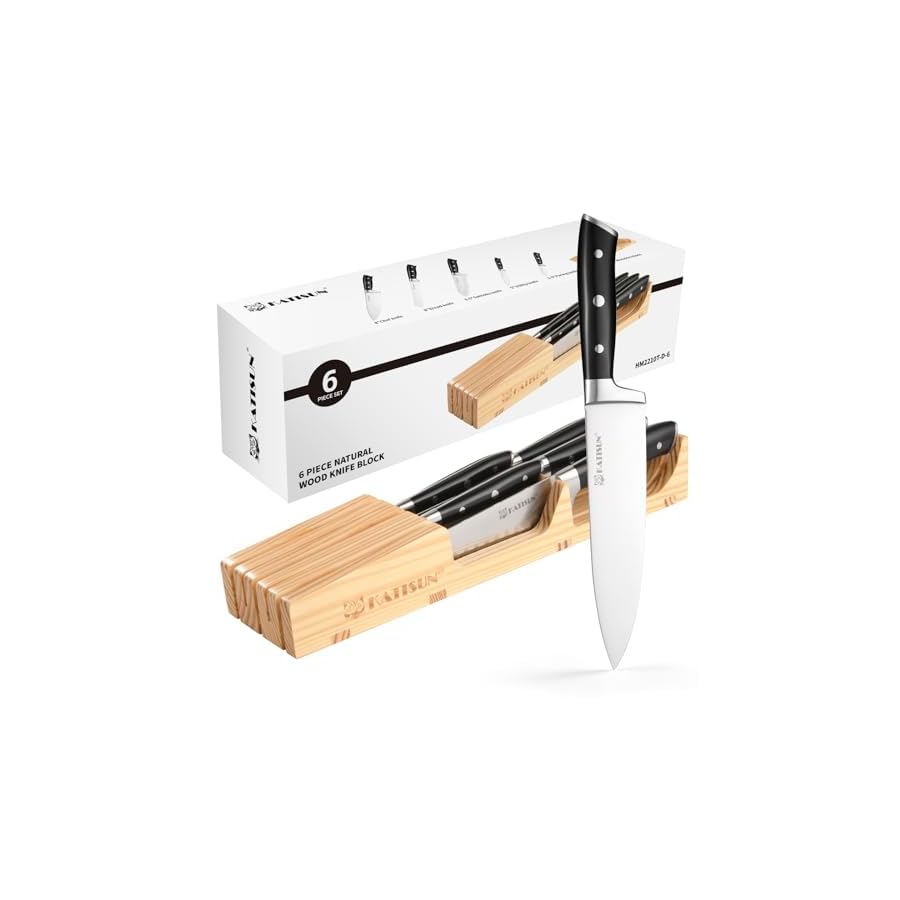 Kitchen-Knife-Set-6-Pieces-Knife-Block-Sets-with-Bamboo-Knives-Drawer-Organizer-Perfect-for-Home-and-Chefs-Premium-Knife-Holder-Slots-for-5-Knives-Kitchen-Drawer-Counter-Top KATISUN Kitchen Knife Set, 6 Pieces Knife Block Sets with Bamboo Knives Drawer Organizer, Perfect for Home and Chefs, Premium Knife Holder, Slots for 5 Knives Kitchen Drawer, Counter Top