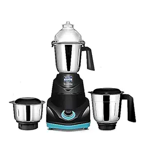 KENT Maxima Mixer Grinder 750W | Spill Proof Lockable Lids | Food Grade SS Blades | SS Jars | 3 Speed Control Panel, Black