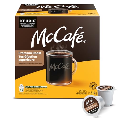 McCafé Premium Medium Dark Roast K-Cup Coffee Pods, 48 Count, Ethically Sourced, For Keurig Coffee Makers