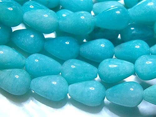 Amazonite smooth teardrop briolette pour créer un collier d'été bohème